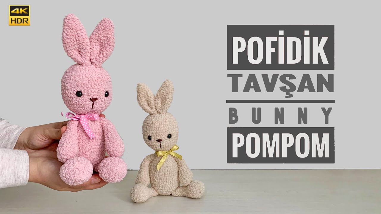 Amigurumi Tavşan Yapımı | 38 cm | Kadife İp | Yazılı Tarif