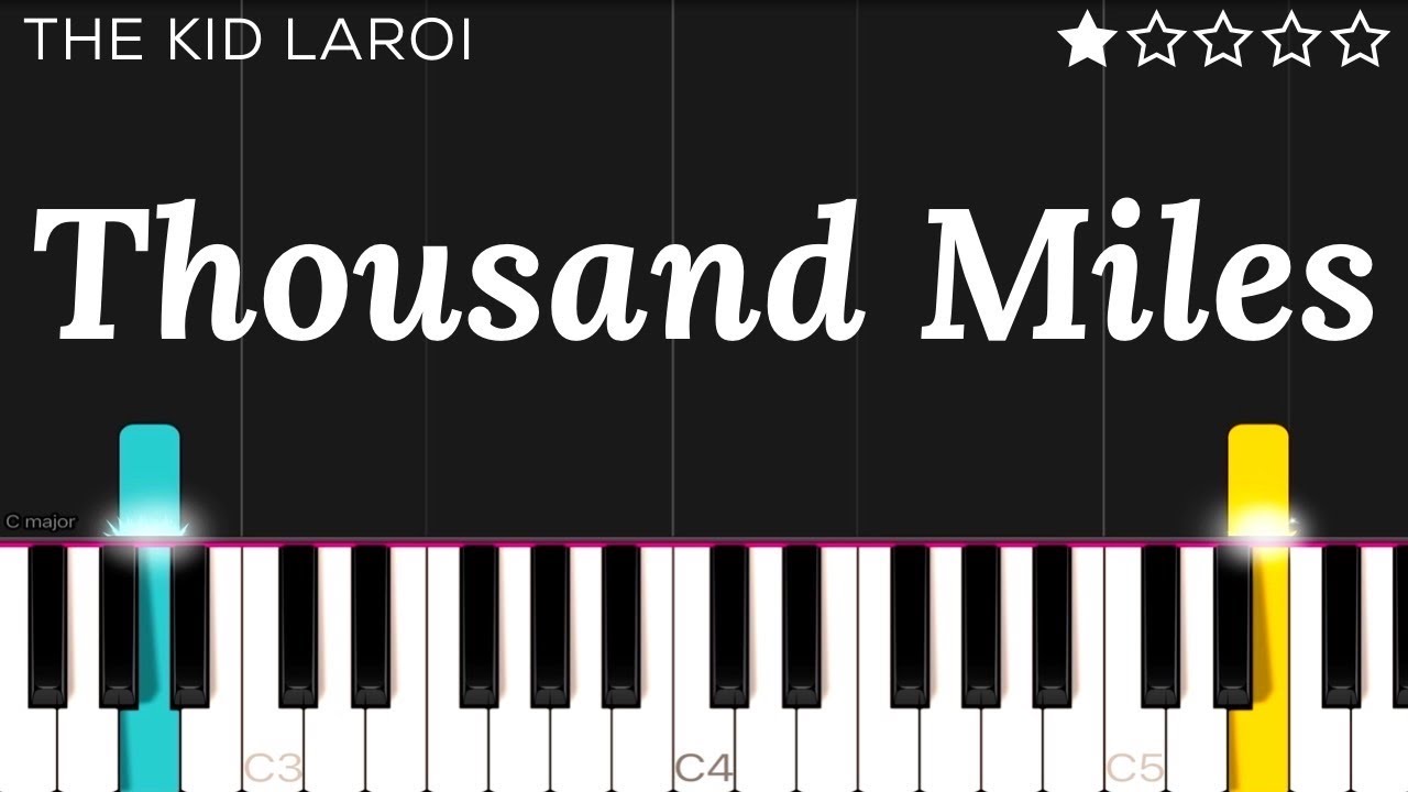 The Kid LAROI - Thousand Miles | EASY Piano Tutorial