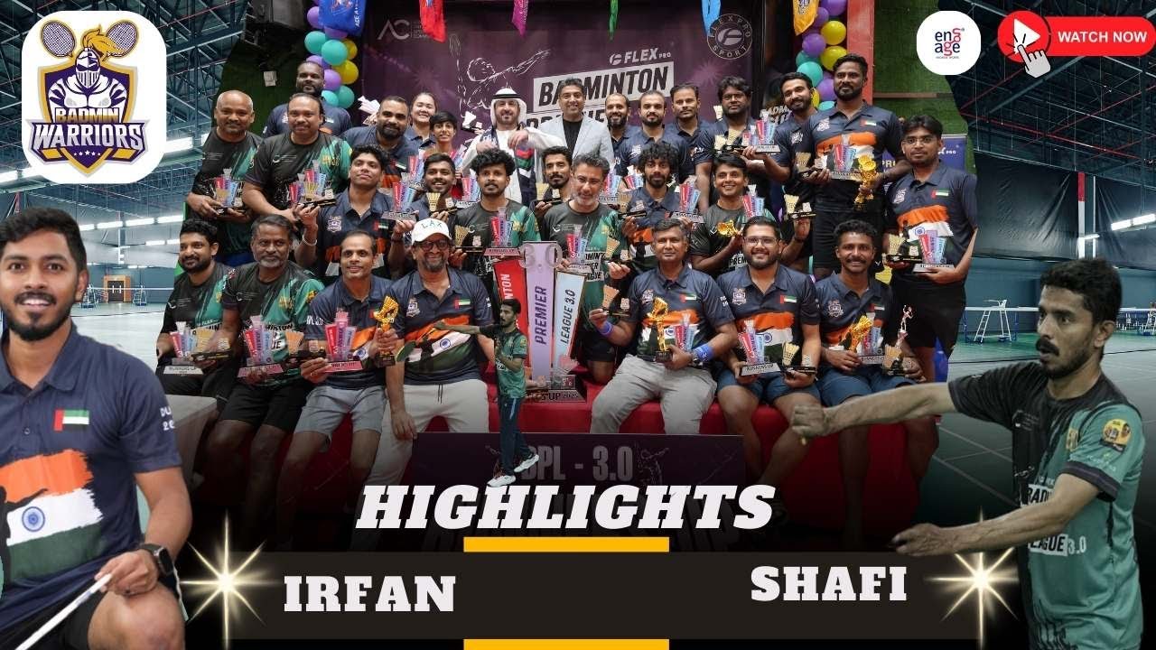 Irfan & Shafi Match |BPL 3.0 | Badminton Warriors Team Match | Sports Tournament Dubai | Live