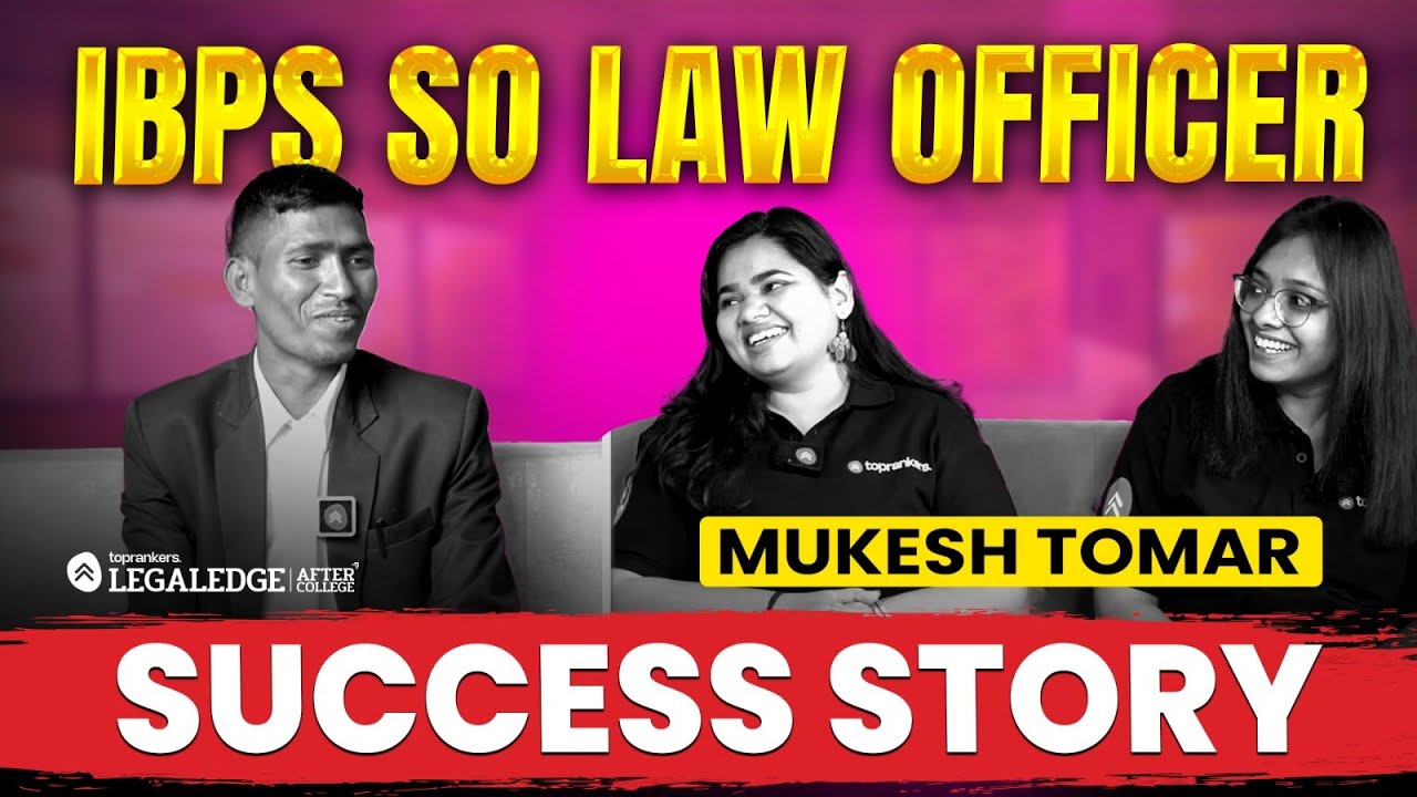 IBPS SO Law Topper Interview | Law Officer Interview | IBPS SO Strategy, Books & Preparation Tips