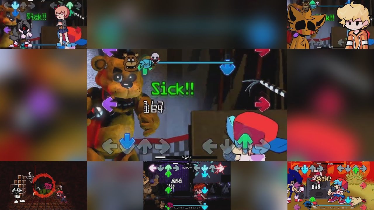 Friday Night Funkin' (vs. FNAF 1) - The Happiest Day but it's a COVER MASH-UP [#55]