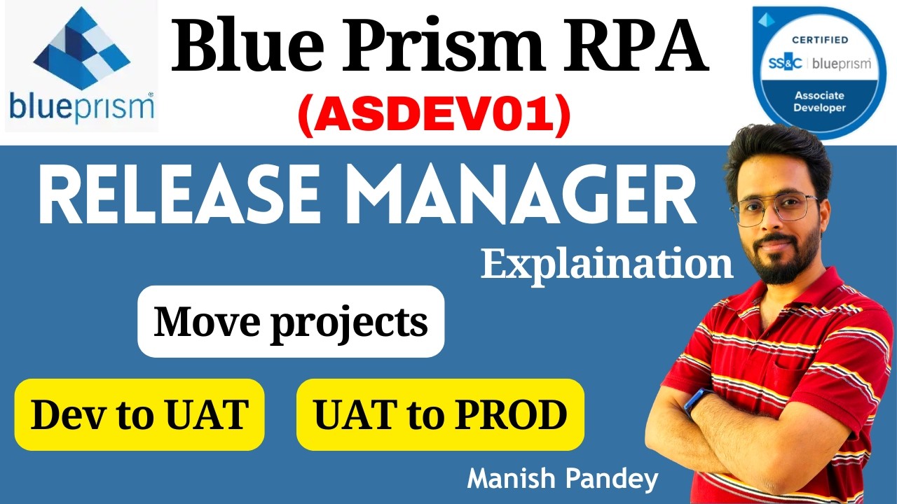 77. Release Manager in Blue Prism | Create, Export & Import Releases (ASDEV01)