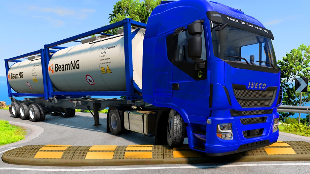 Trucks vs SpeedBump | BeamNG.drive