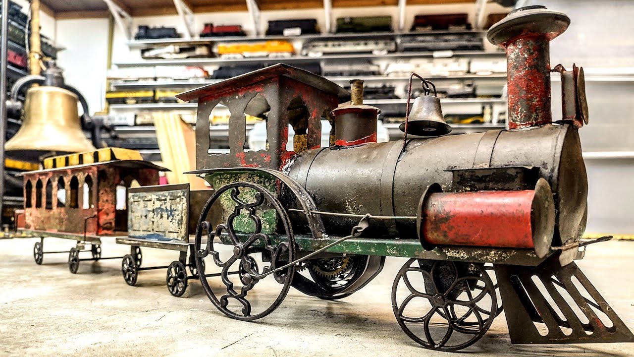 150 year old Ives windup / clockwork passenger train the 