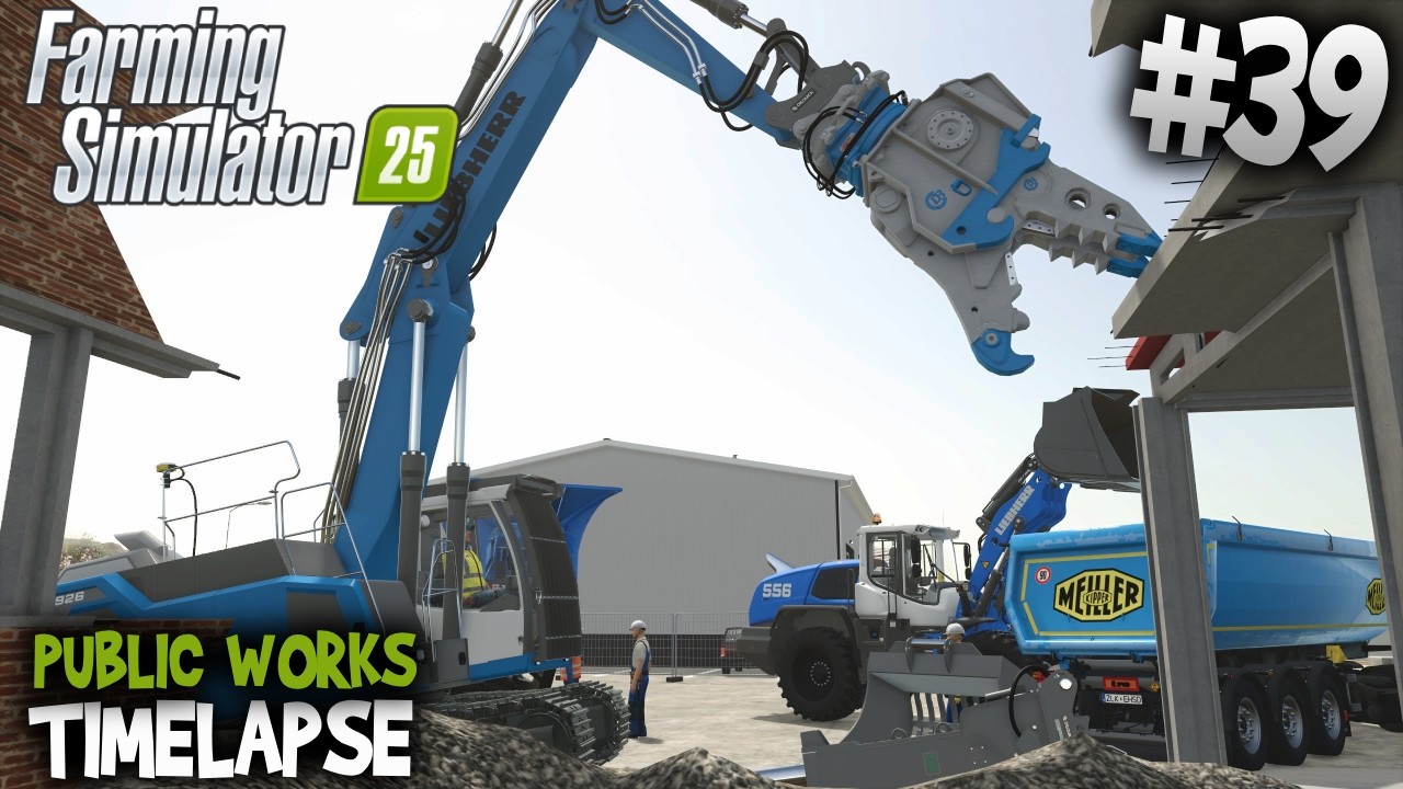 ⚒️ Мега снос в порту🚧 Liebherr 926 и Terex J960 на свободе 👷 FS25