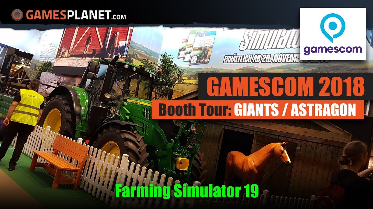 Gamescom 2018 – Booth Tour Giants Software / Astragon | Farming Simulator 19