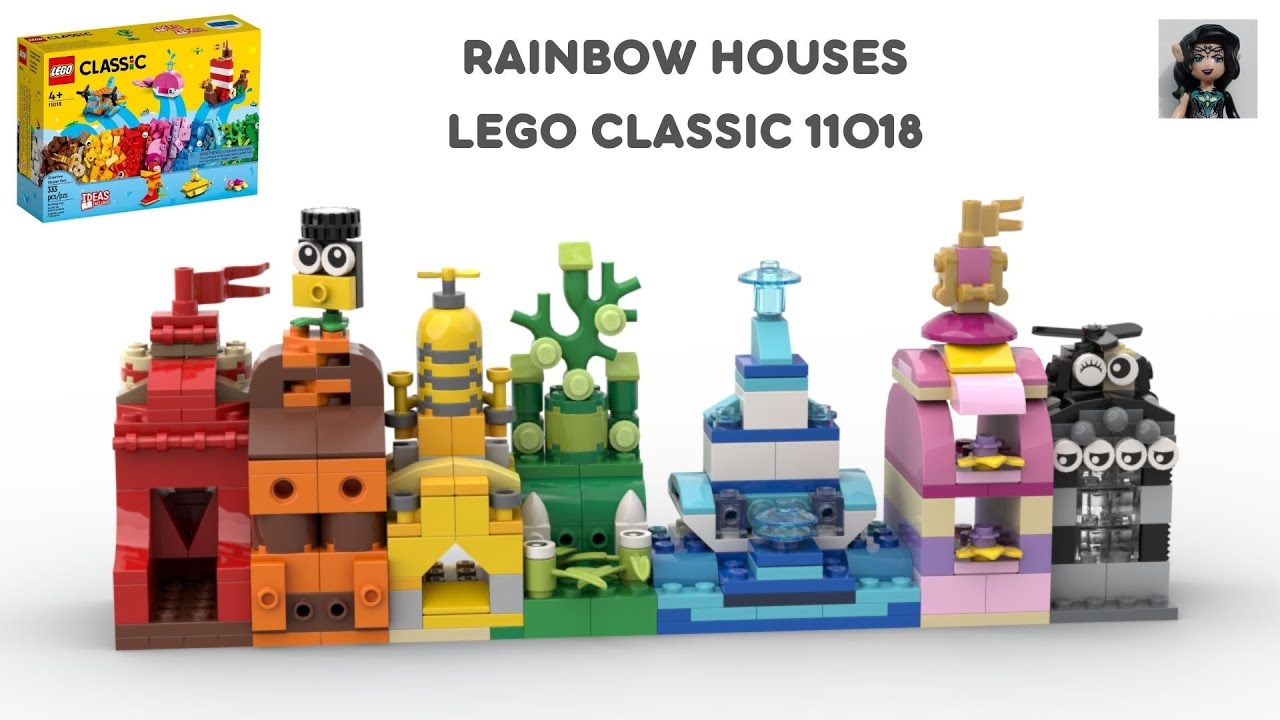 RAINBOW HOUSES Lego classic 11018 ideas How to build