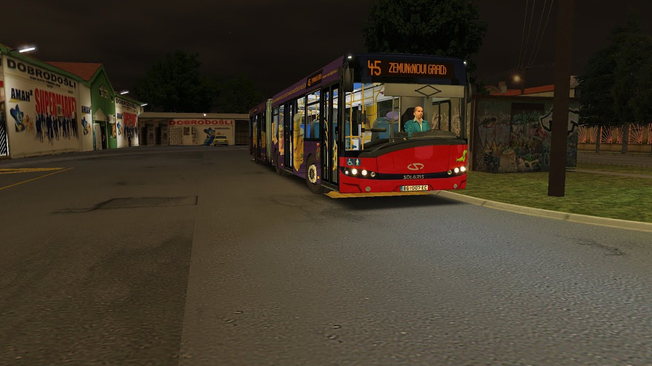 OMSI 2 Beograd | linija 45 | Solaris Urbino 18 #3007