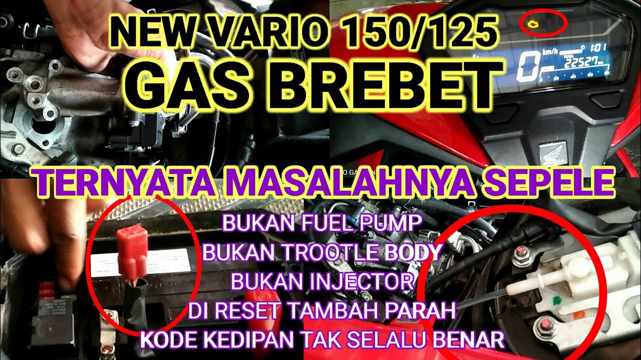 Cara Mengatasi Motor Vario 150 digas Brebet Seperti Habis Bensin || Vario 125/150 Brebet saat digas
