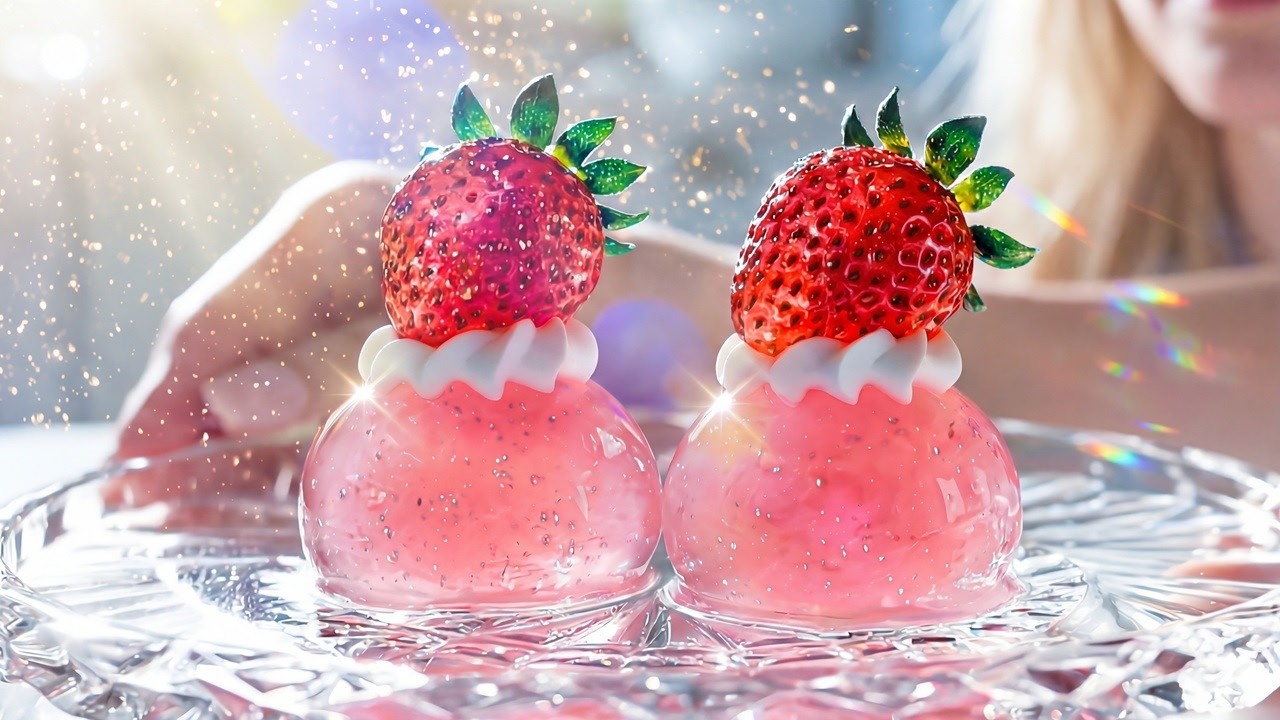 Making Strawberry Mochi… But It’s GLASS 😱 | ASMR