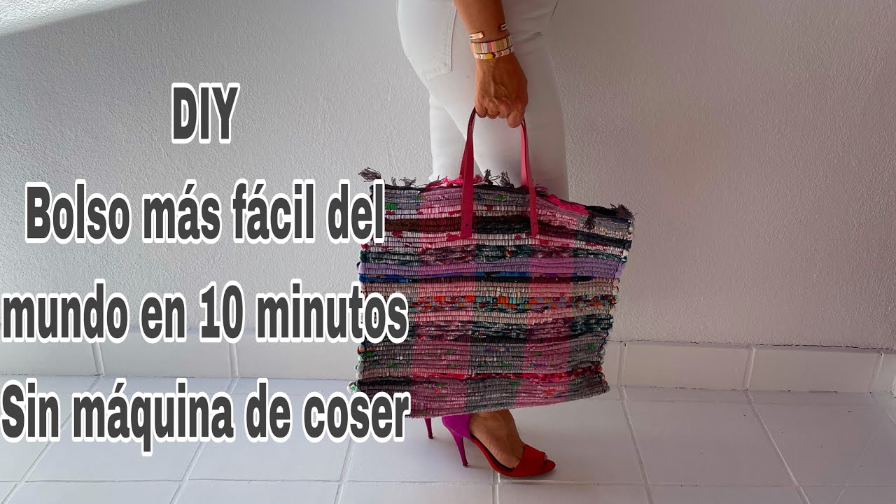 DIY Hazte el bolso más fácil del mundo sin maquina de coser / Ideas con jarapas / Verano 2022