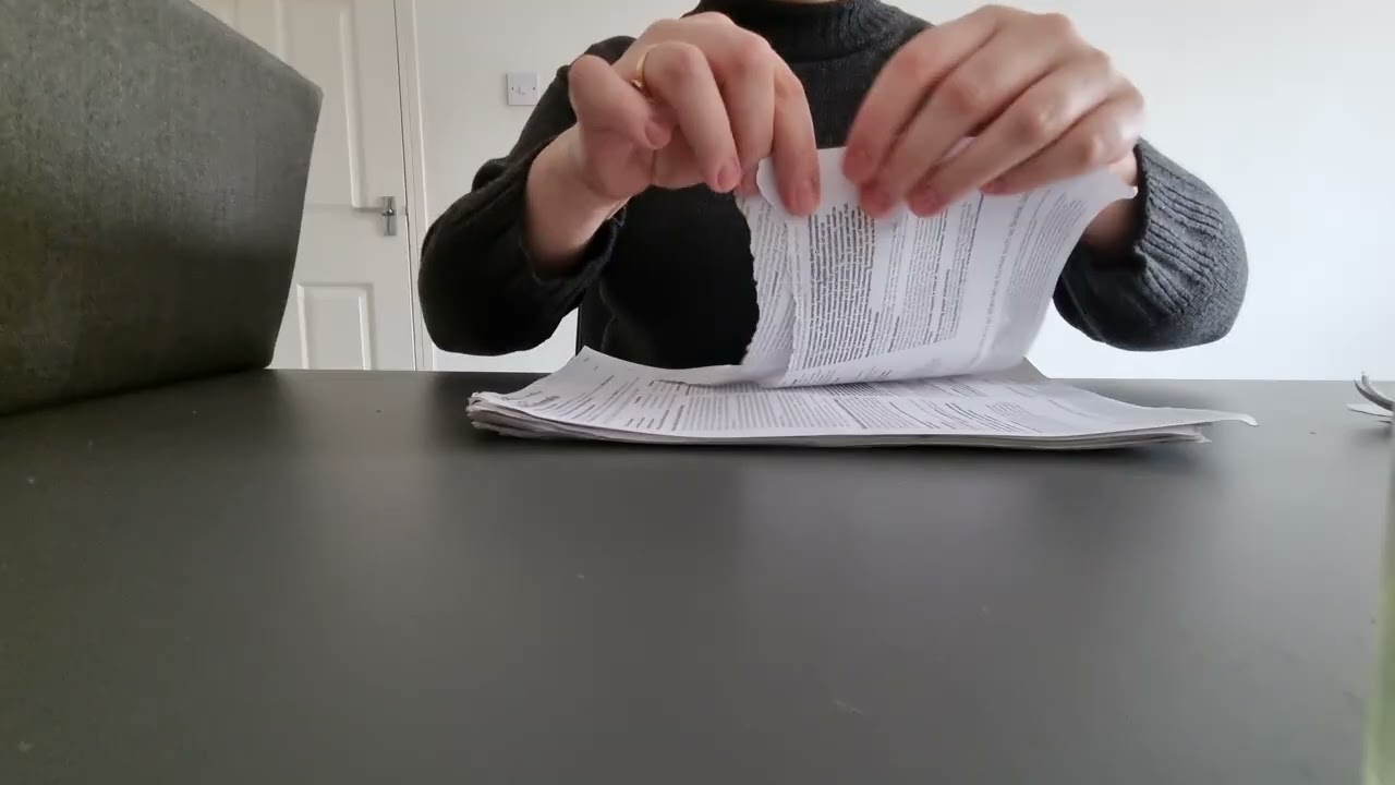 ASMR Paper Tearing at Natural Speed (45 Minutes)