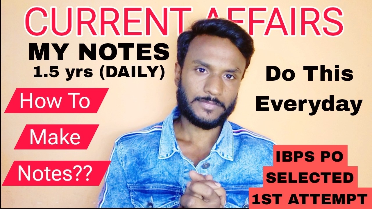 HOW TO MAKE NOTES | CURRENT AFFAIRS | BANKING EXAMS |
