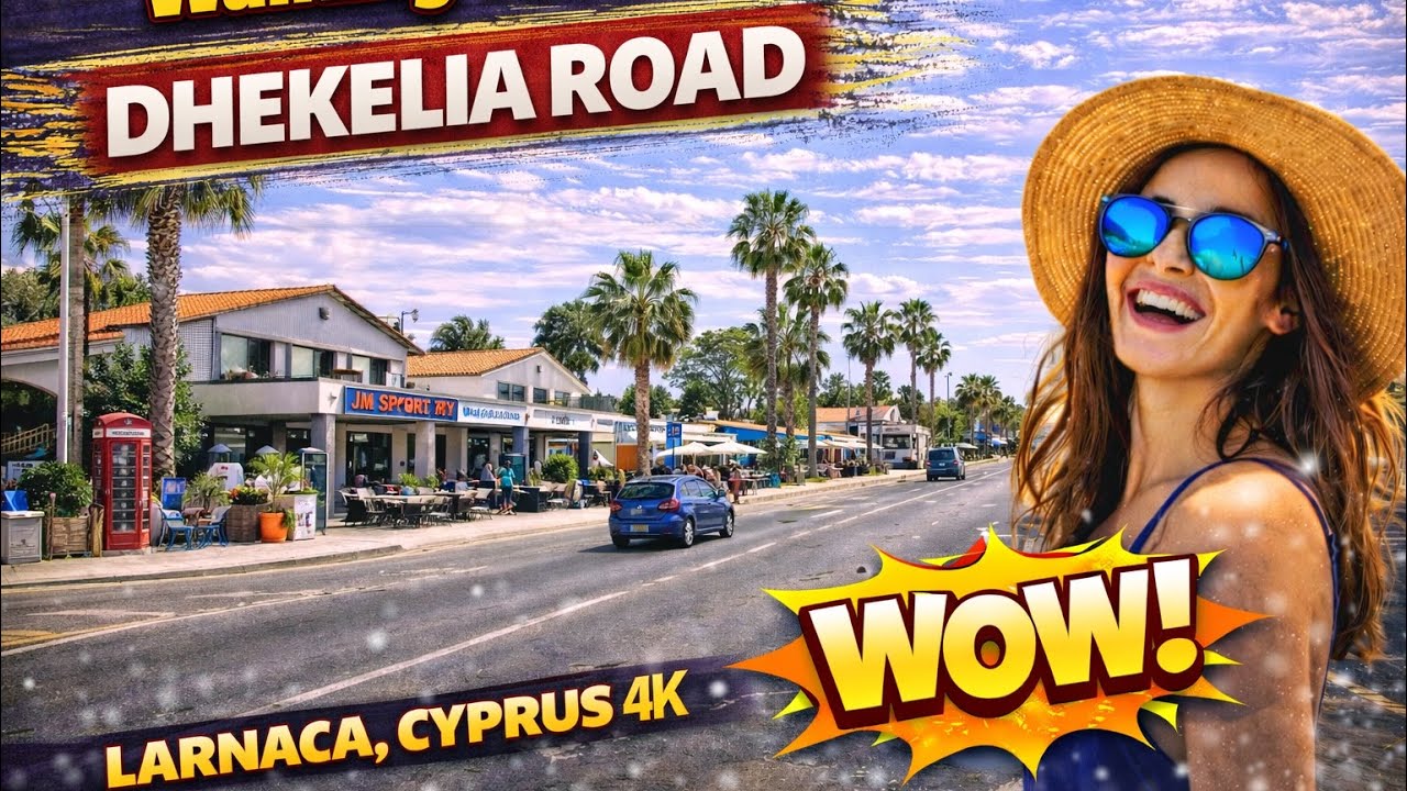 Walking Tour of Dhekelia Road Larnaca #cyprus