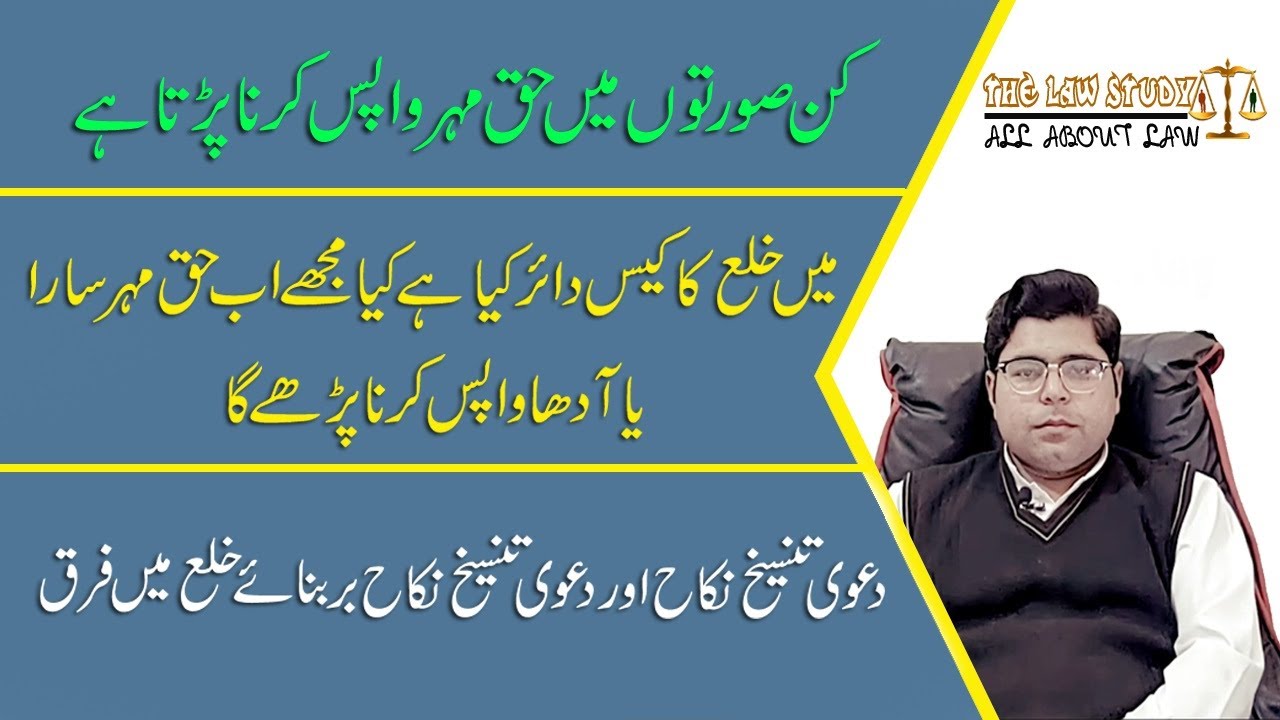 Can dower (haq mahr) return in case of Khula / Dissolution of Marriage on the base of Khula