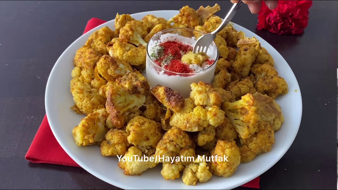 Bol Baharatlı Çok Lezzetli Fırında Çıtır Karnıbahar 🥦