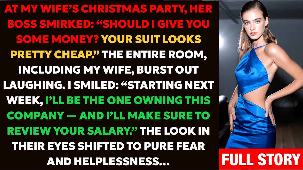 At My Wife’s Christmas Party, Her Boss Smirked: “Should I Give You Some Money? Your Suit Looks…
