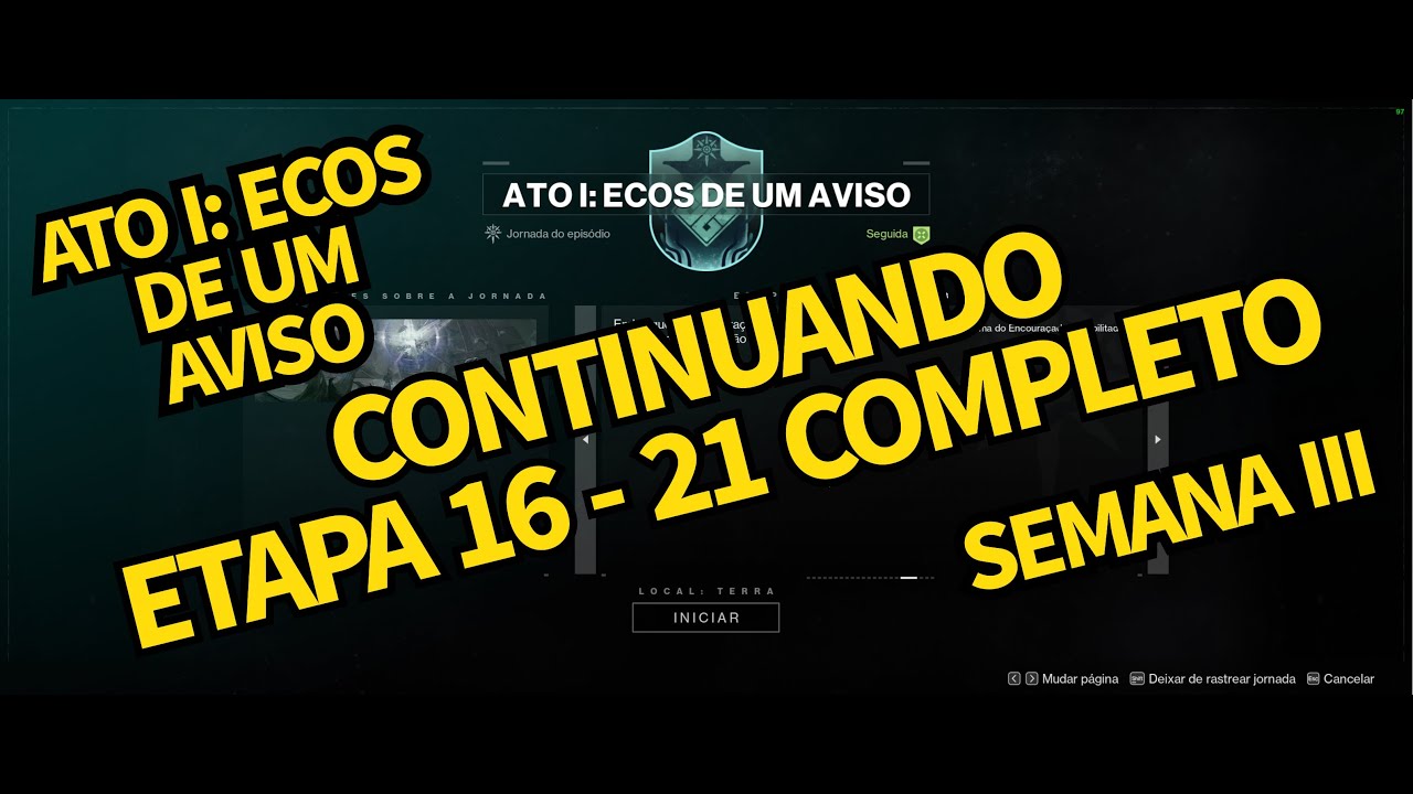 Destiny 2 - Episódio Heresia ATO I: ECOS DE UM AVISO SEMANA 3 #destiny2 #bungie
