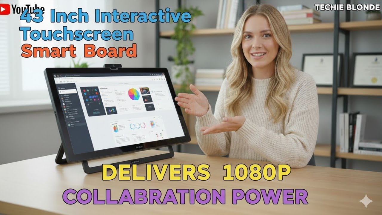 43 Inch Interactive Touchscreen Smart Board Delivers 1080P Collaboration Power