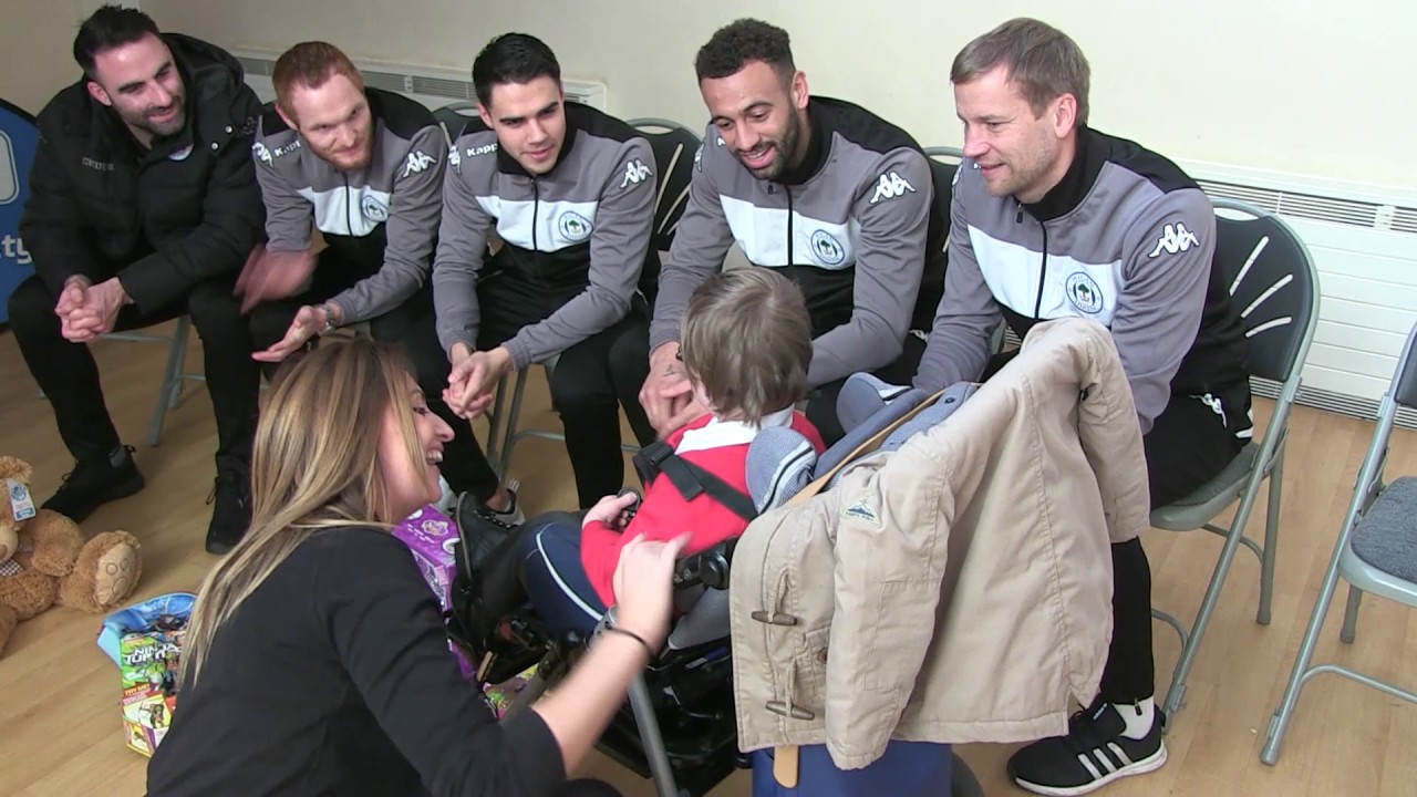 CHRISTMAS VISITS: Wigan Athletic visit Royal Albert Edward Infirmary and Hope School