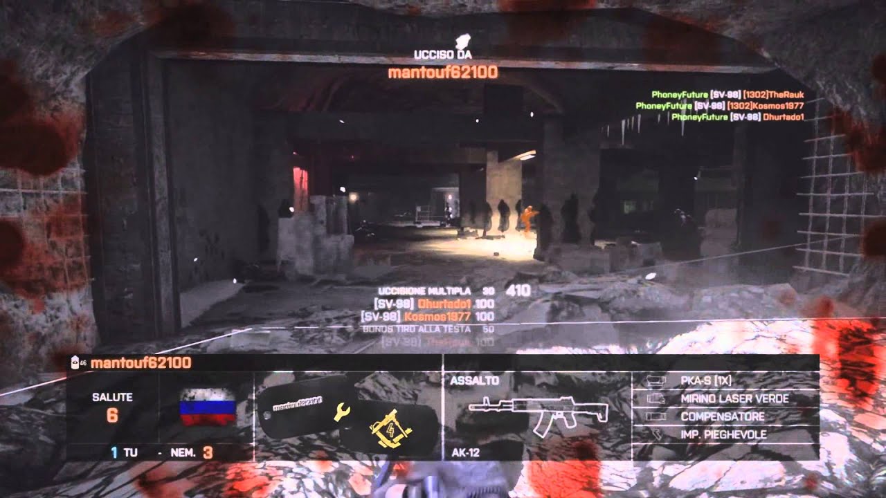 SV98 One Shot Triple Kill BATTLEFIELD 4