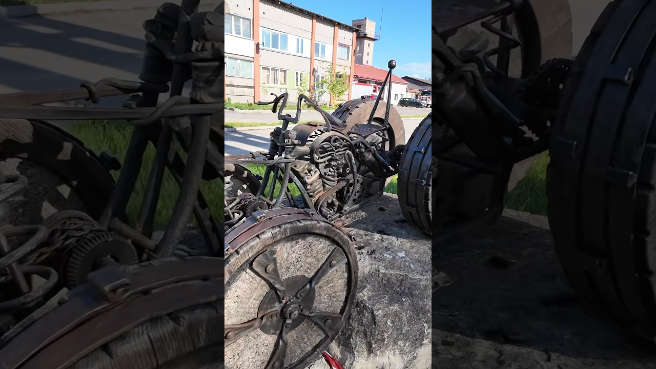 I found a geocache in a very old quadricycle #geocaching #geocache