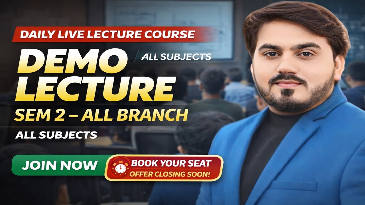 DEMO LECTURE FOR DAILY LIVE LECTURE COURSE FOR DIPLOMA SEM 2 || ALL BRANCH || ALL SUBJECT #gtu