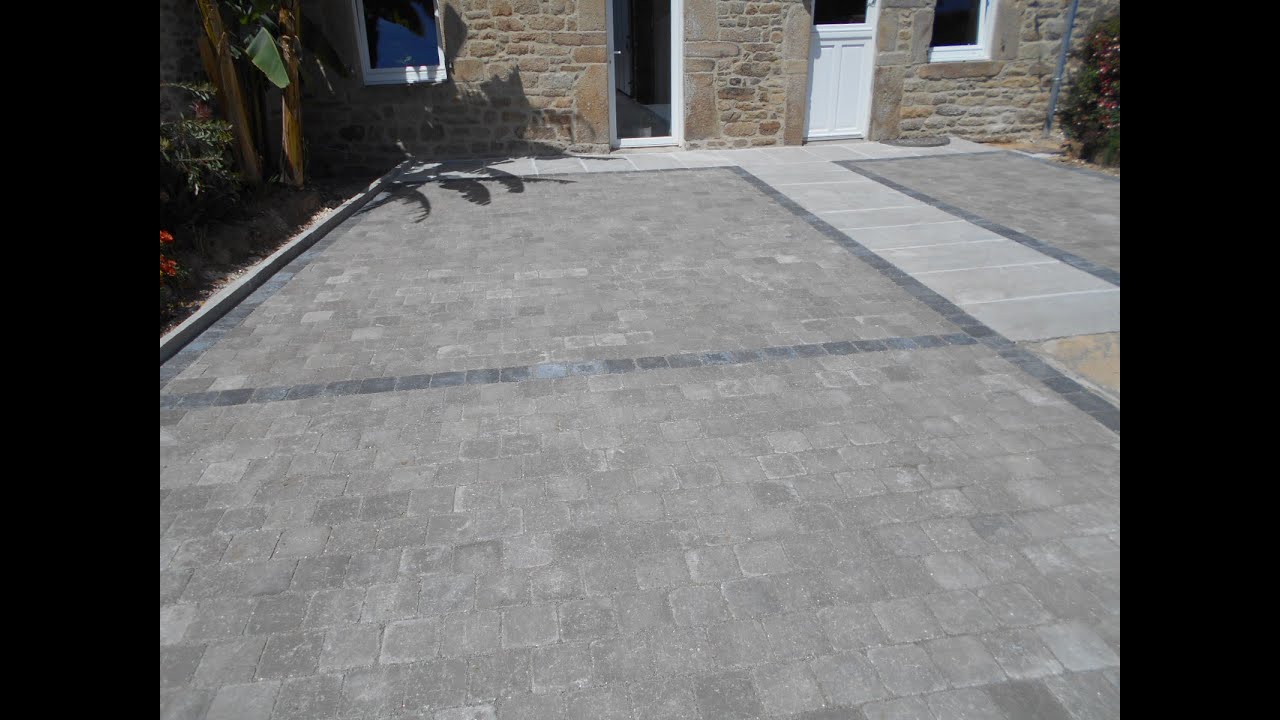 Aménagement de cour, pavage carrossable