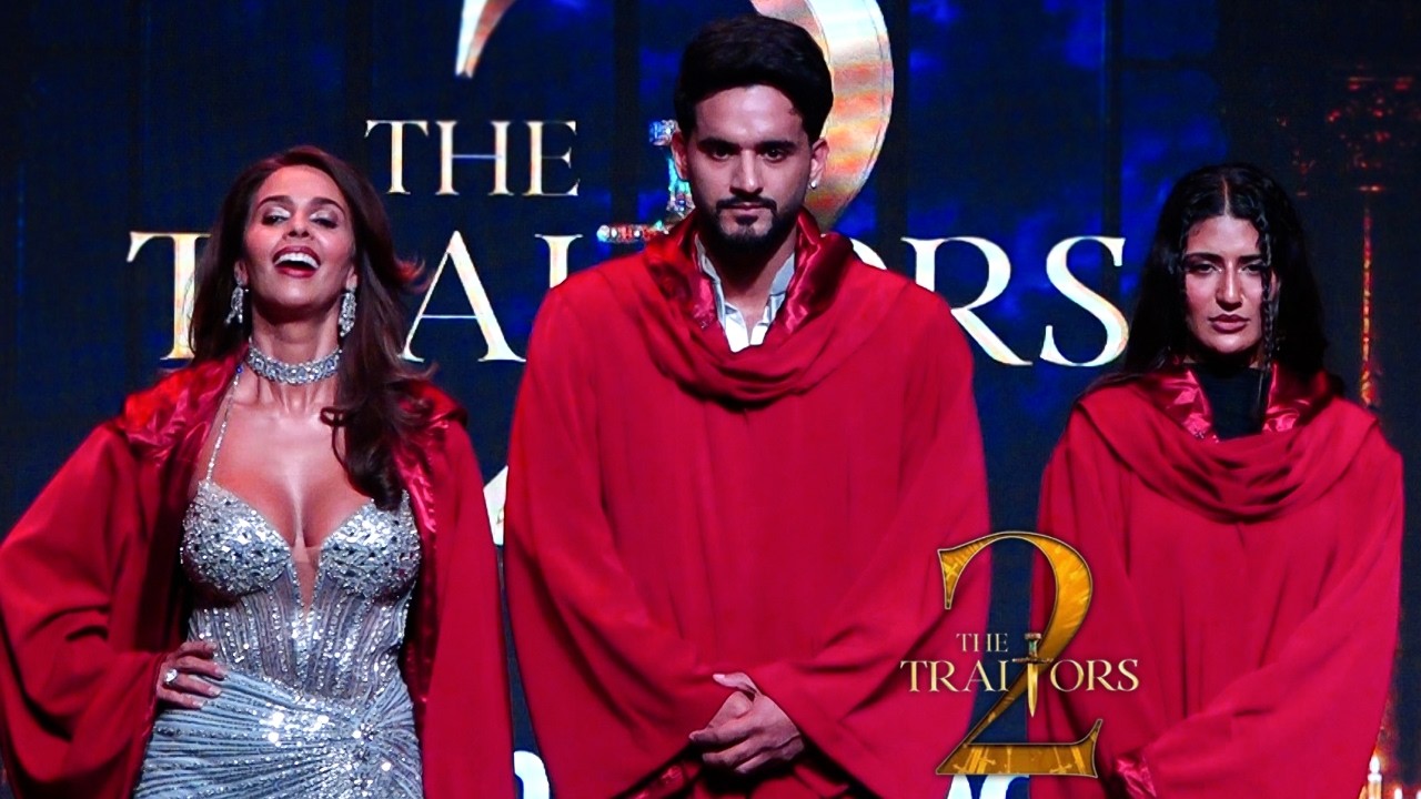 Abhishek Malhan Aka Fukra Insaan,Mallika Sherawat & Shahneel Ghill At The Traitors Season 2 Launch