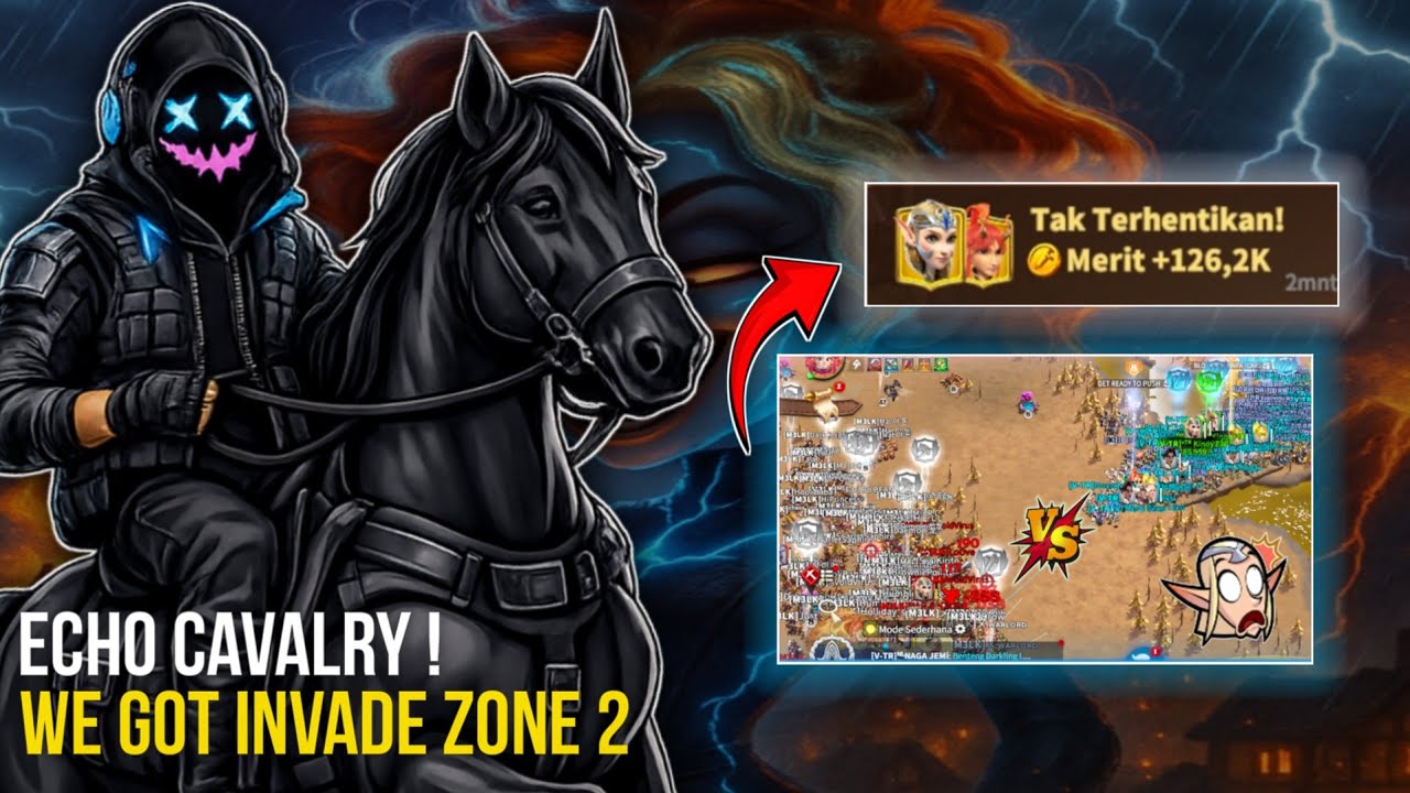 ECHO CAVALRY INVADE‼️VTR INK vs ECHO / MILK  WAR ZONE 2 - Call of dragons 