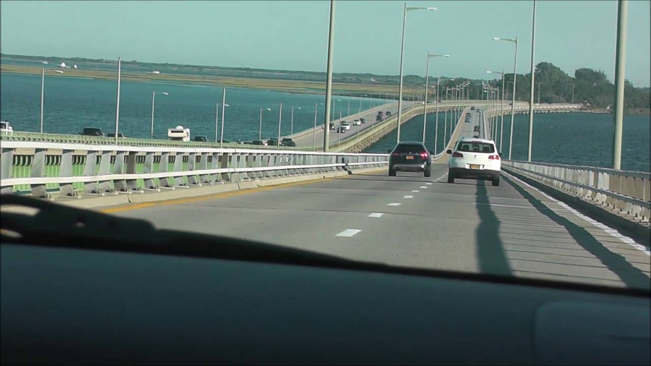 DRIVING ON THE ROBERT MOSES CAUSEWAY BRIDGE (GREAT SOUTH BAY BRIDGE)