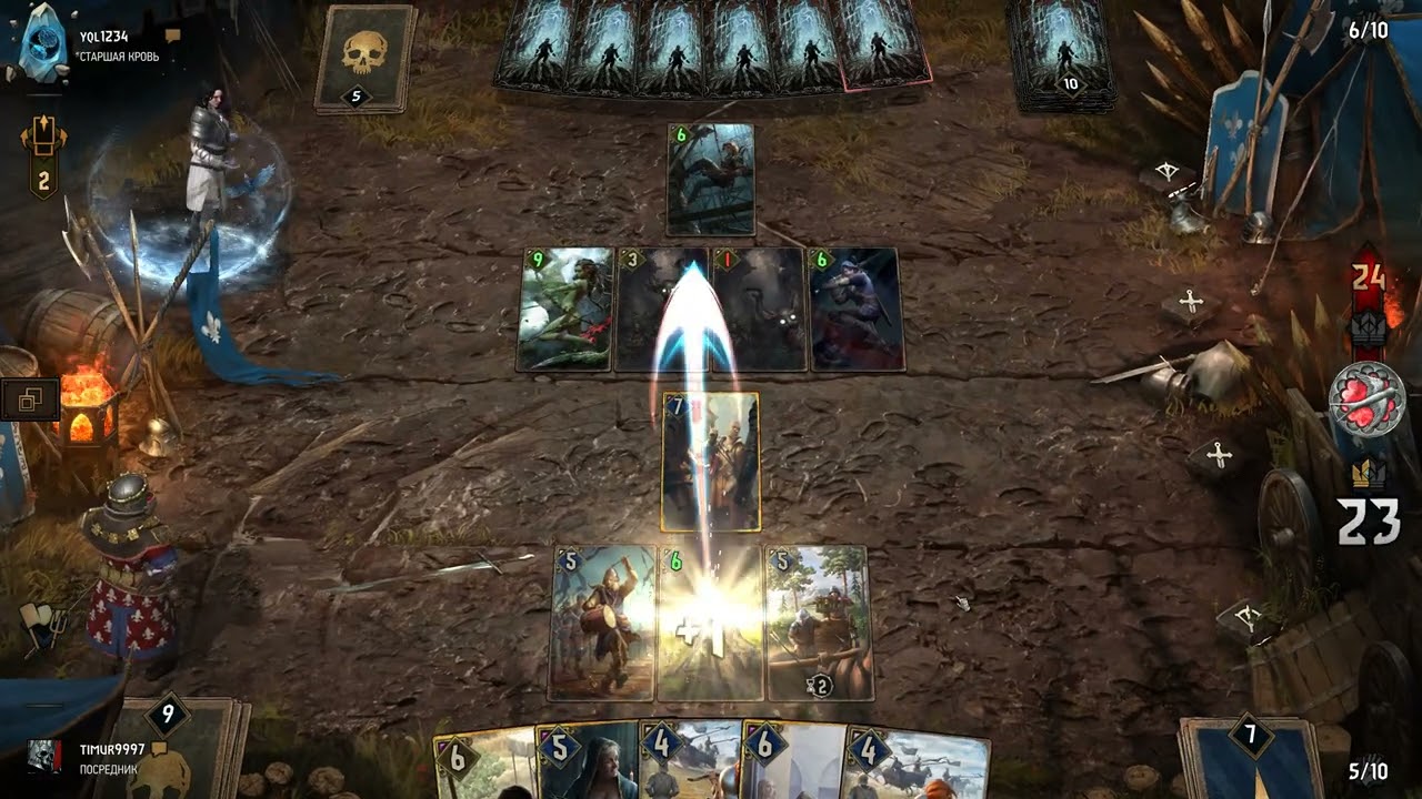 Gwent  The Witcher Card Game   Создал колоду королевство севера и тут же проиграл