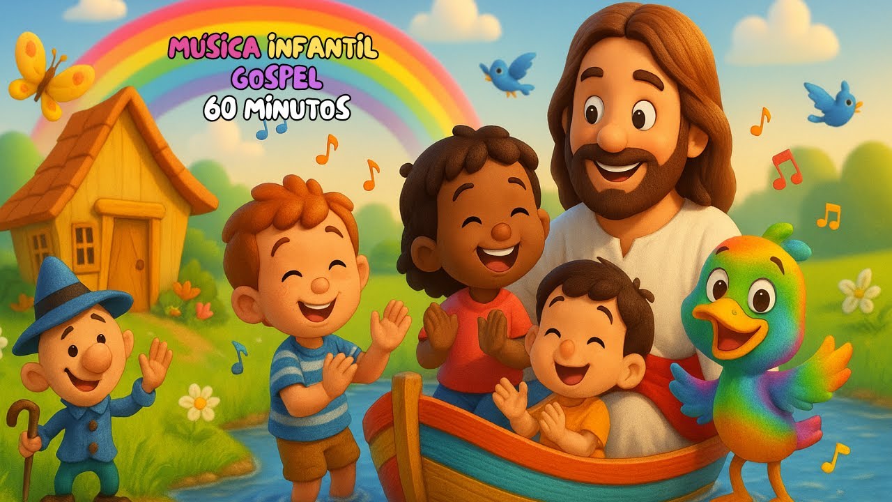 Homenzinho Torto | Pedro, Tiago, João no Barquinho | 1 Hora de Louvor para Crianças com Jesus