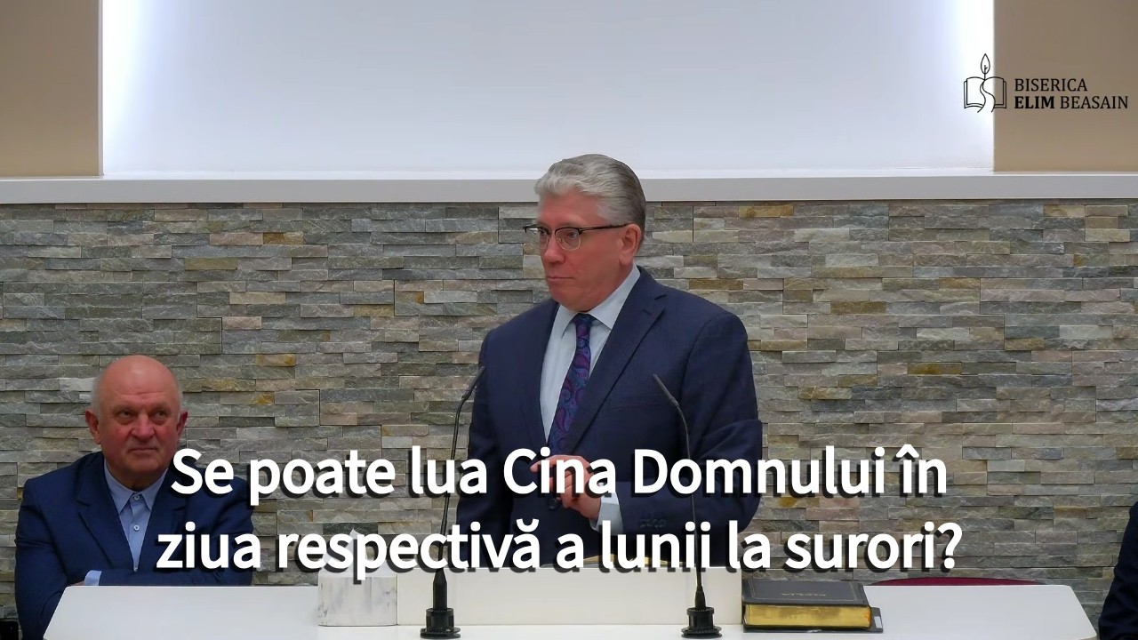 Cristi Ionescu - Se poate lua Cina Domnului în ziua respectivă a lunii la surori?