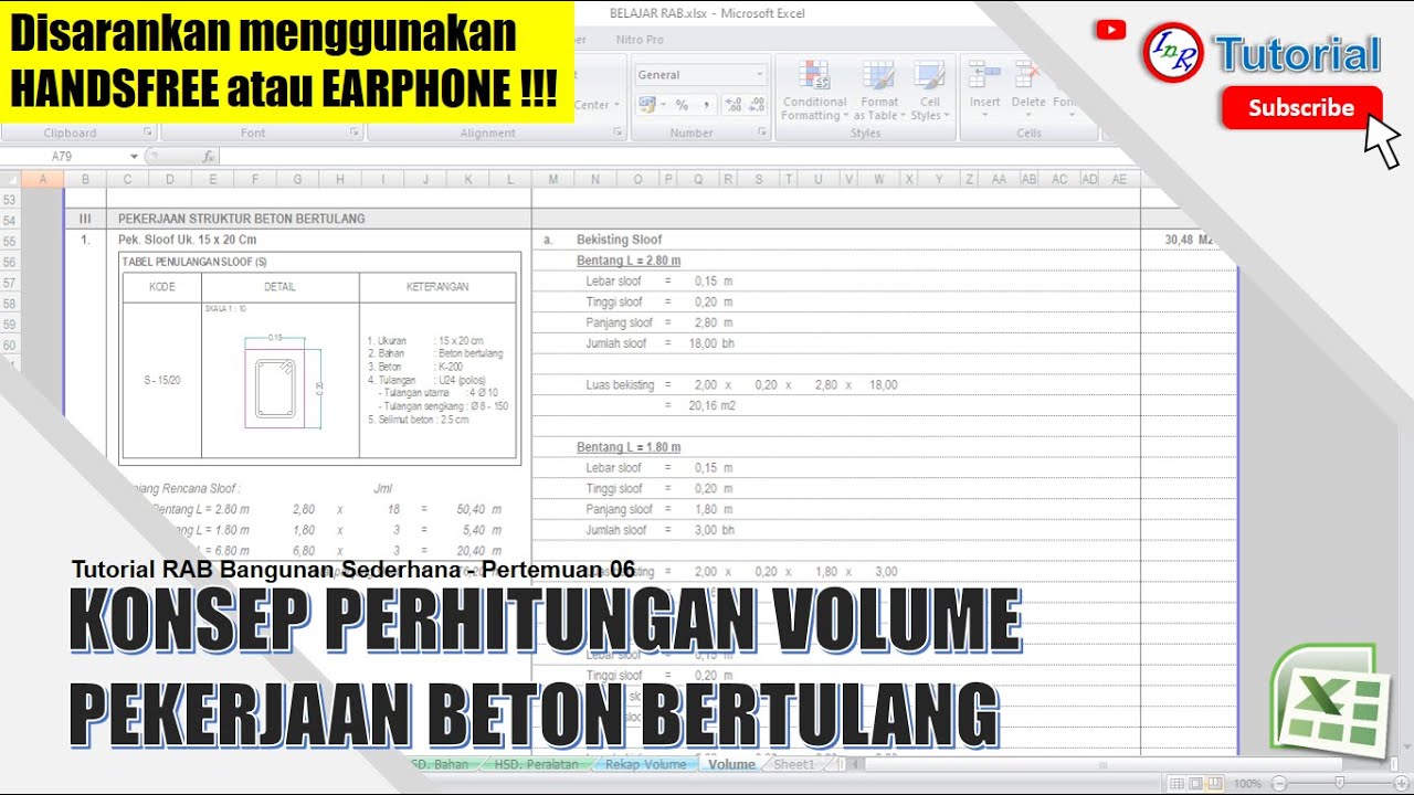 06. Konsep perhitungan volume pekerjaan beton bertulang