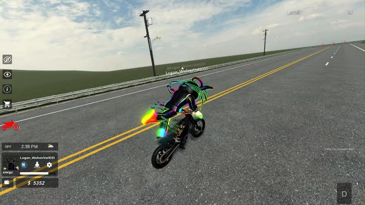 Wheeling a suron ultra bee in Roblox