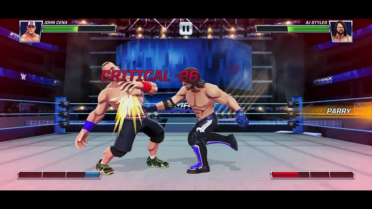 John cena vs aj style wwe match | wwe mayhem 2026 game play | how to play wwe mayhem #wwemayhem #wwe