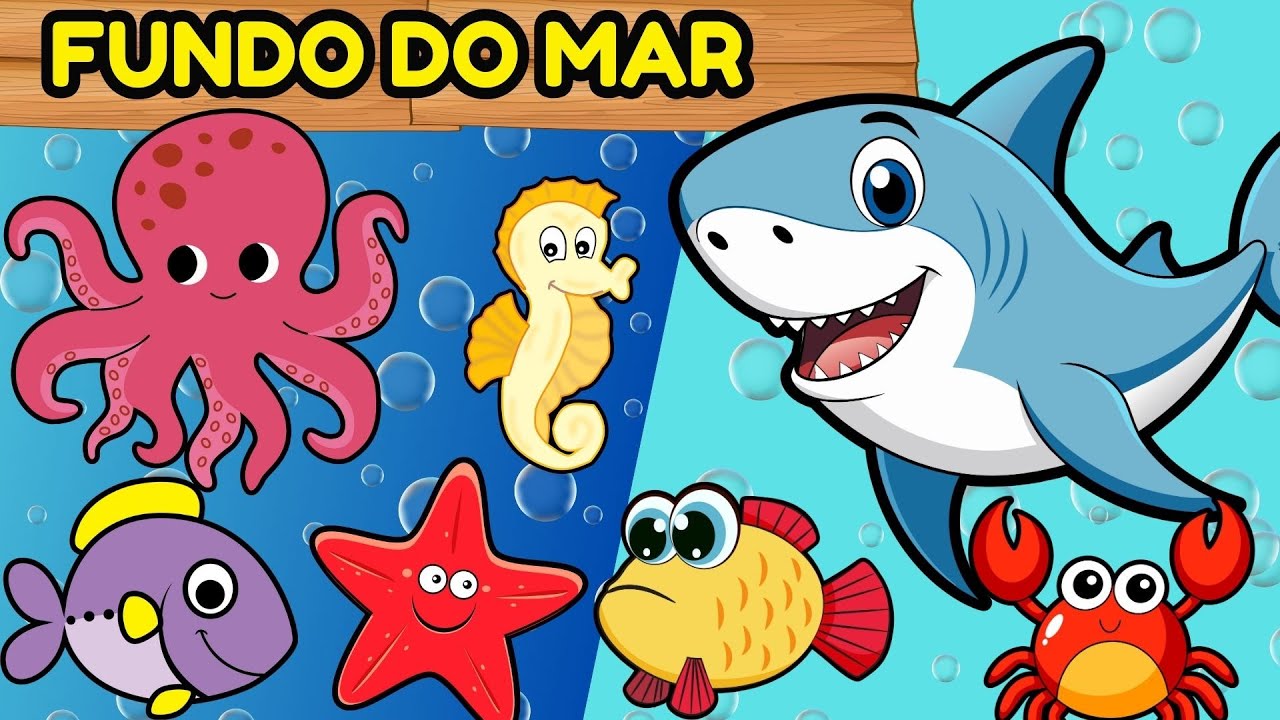 Aprenda o alfabeto dos animais marinhos, adivinhe as figuras e aprenda a contar!