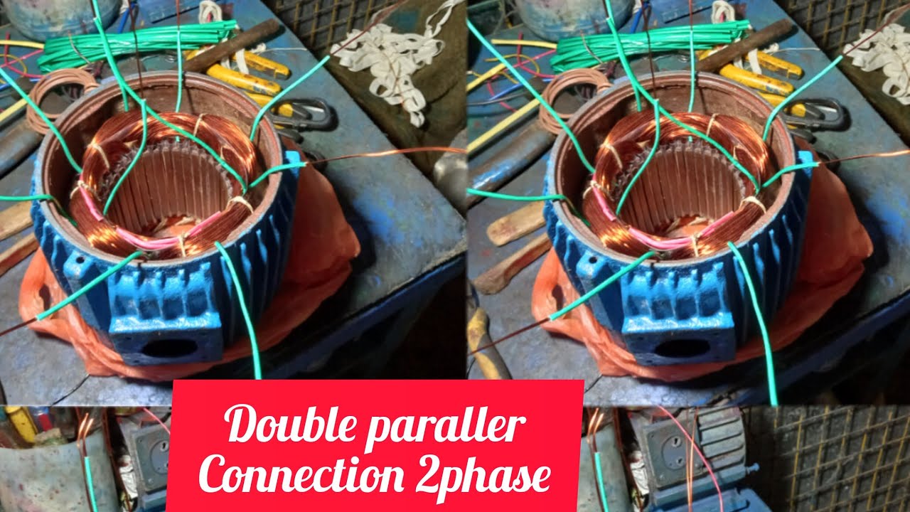 Motor rewinding 2phase double paraller connection@dodznb238|#09075850994