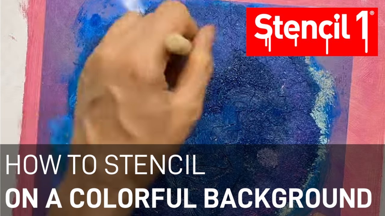 Stencil1 stencils high speed demo on how to stencil onto a colorful background