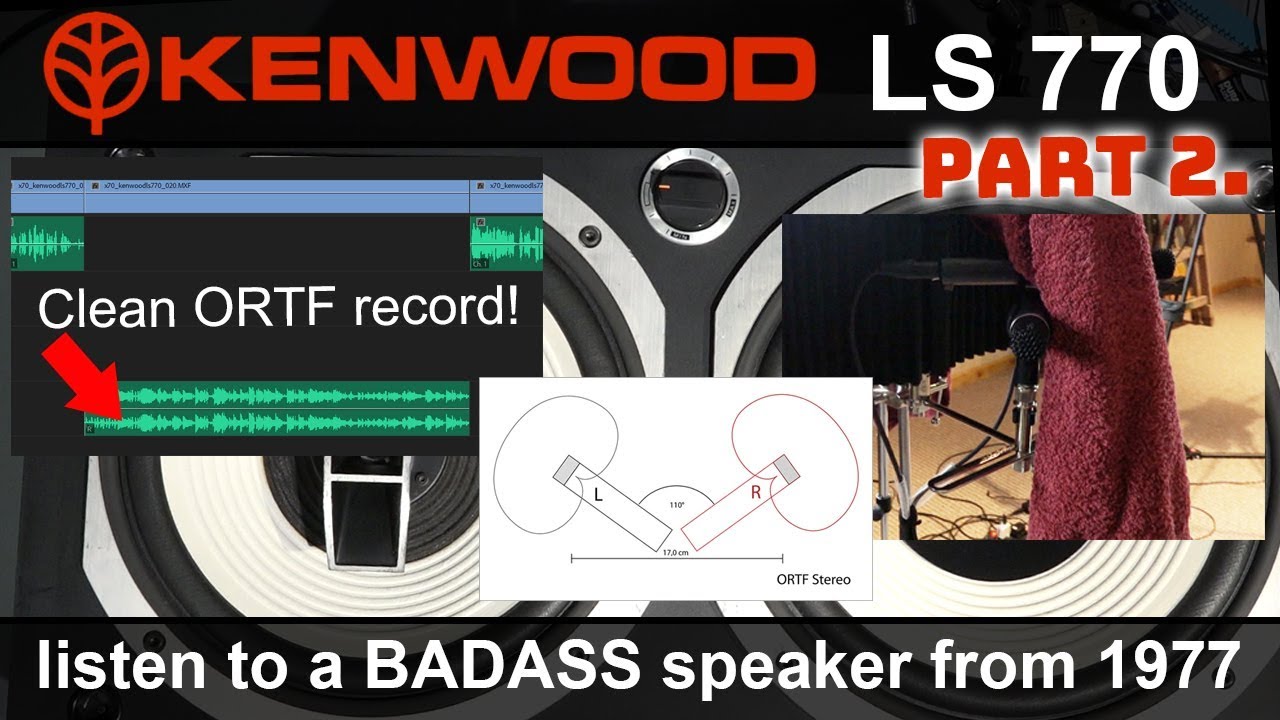 Kenwood LS 770 vintage speaker from 1977 - part 2 ORTF mic technic