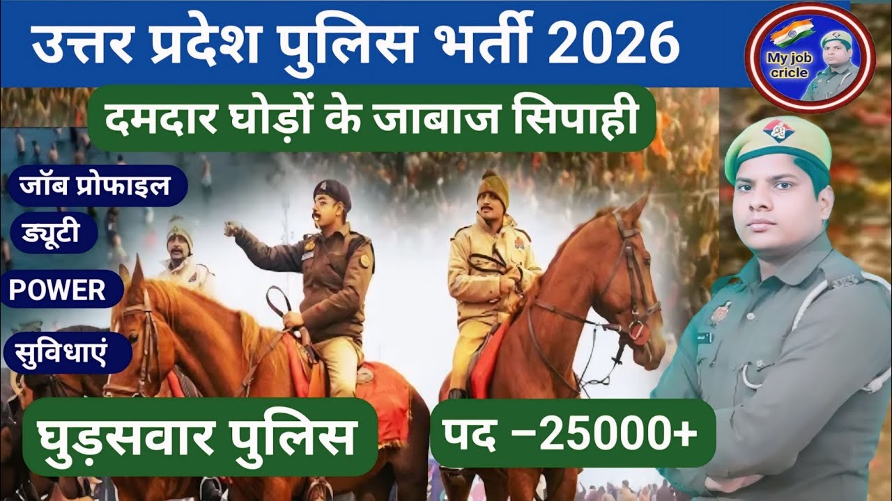 उत्तर प्रदेश घुड़सवार पुलिस भर्ती 2026, Mounted Police Job Profile, Mounted Police Duties and works
