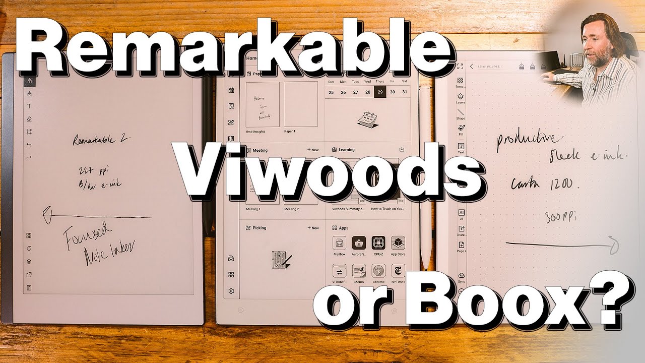 Remarkable 2 vs Viwoods AI Paper vs Boox Go 10.3 - Side-by-Side Comparison