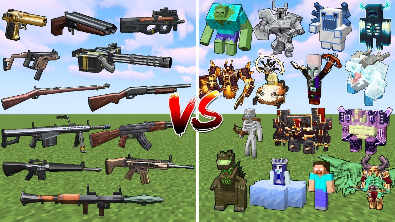 What Minecraft TaCZ Gun can Defeat the Most Bosses in a Row?