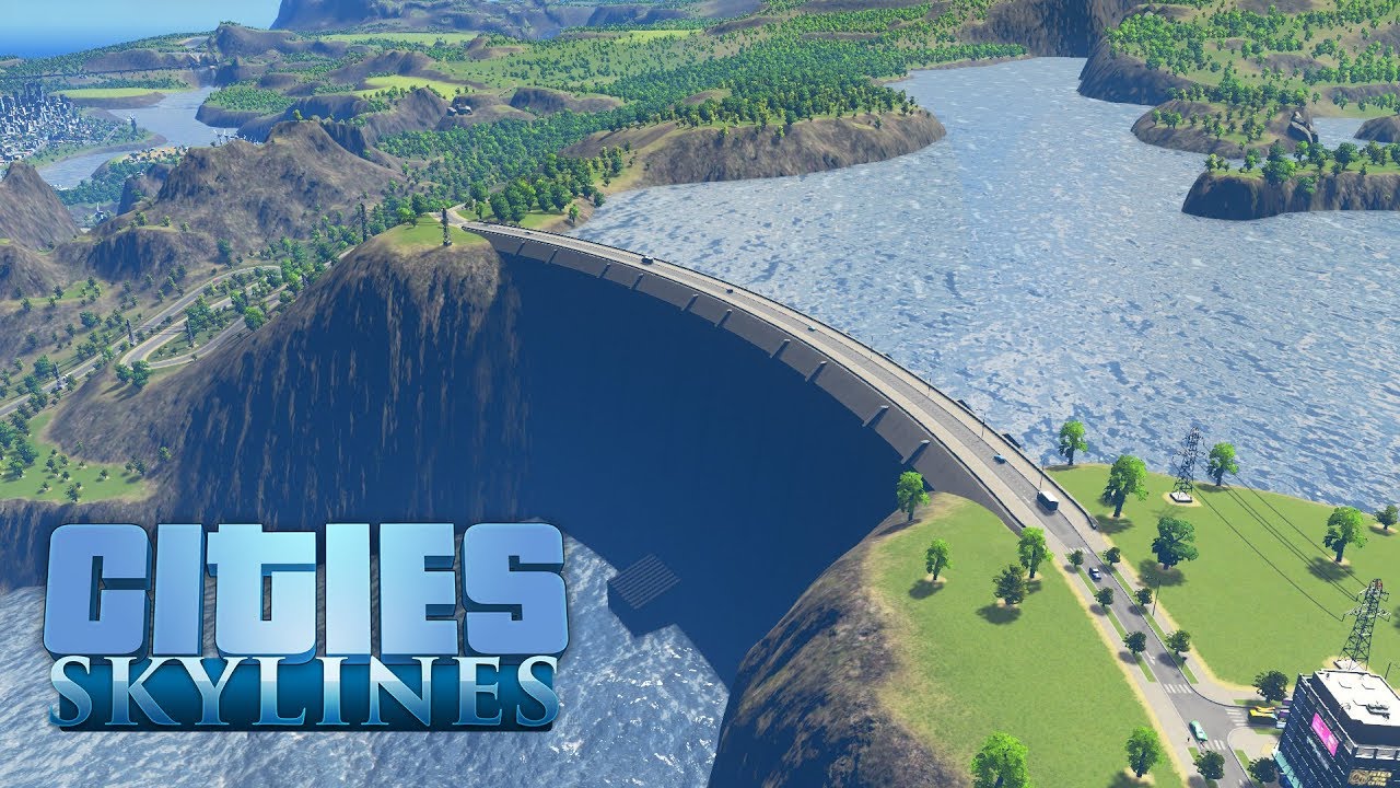 Cities Skylines - Огромная дамба (Гидроэлектростанция)! #9