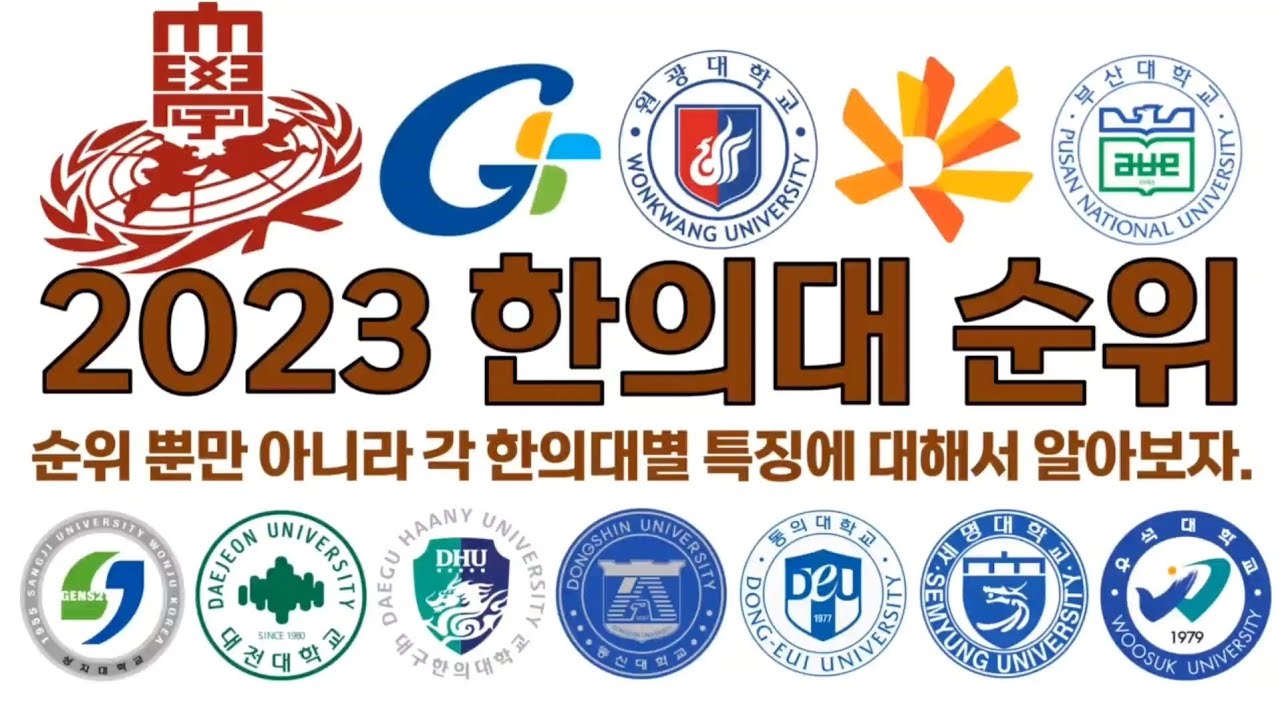 2023 한의대 순위!
