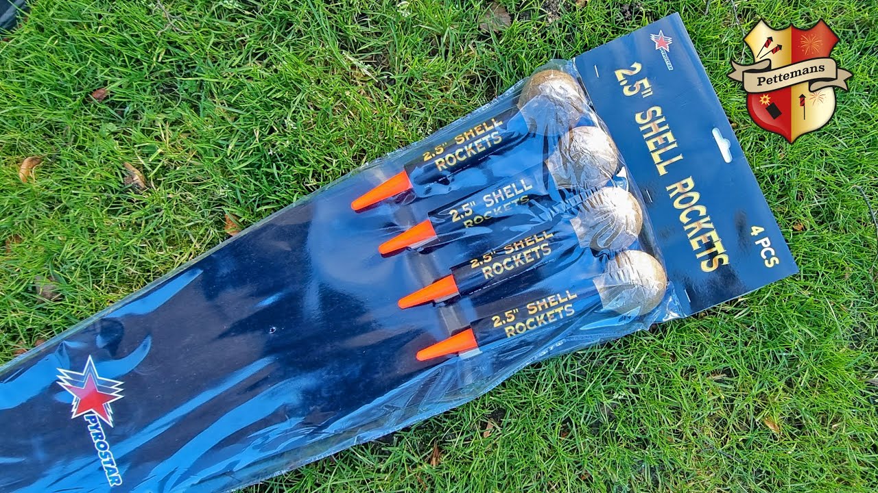 2.5 inch shell Rockets - Pyrostar 4st Vuurpijlen Vuurwerk