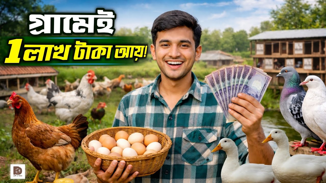 গ্রামেই ১ লাখ আয় | হাঁস+মুরগি+কবুতর মাল্টি ফার্মিং সম্পুর্ন গাইড ২০২৬ | Village Farming Business