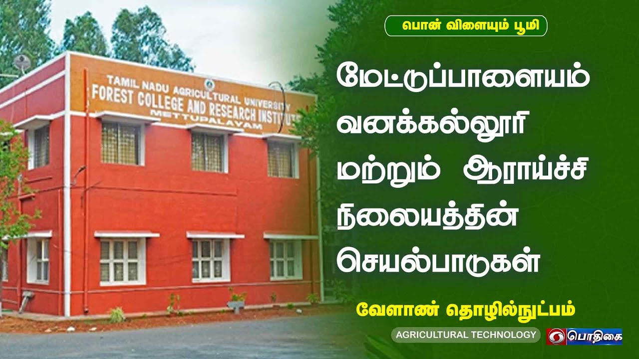 மேட்டுப்பாளையம் வனக்கல்லூரி & ஆராய்ச்சி நிலையத்தின் செயல்பாடுகள் | Agricultural Technology