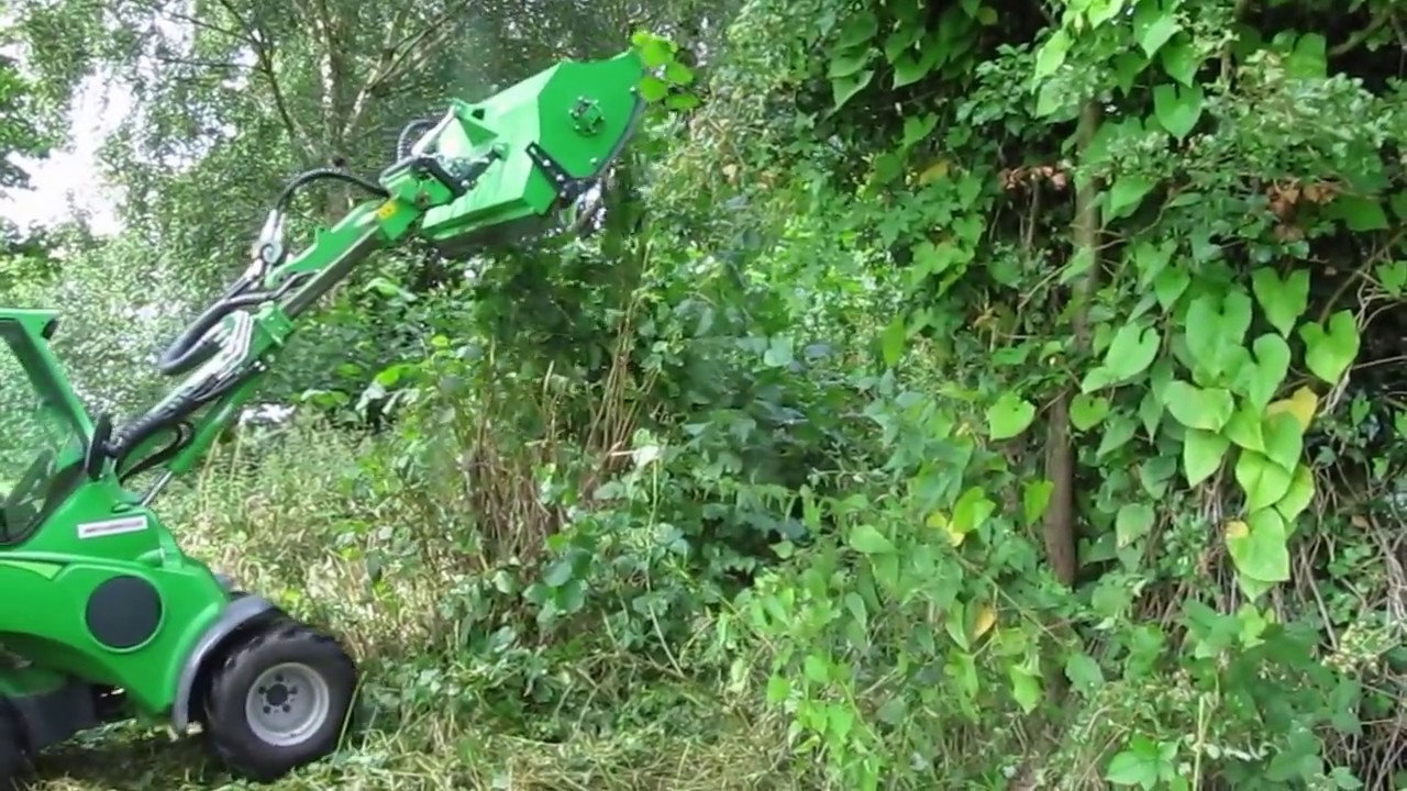 Avant Loader with Flail Mower attachment